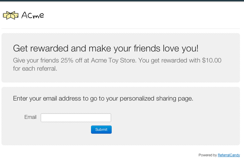 Referral Corner Access Page